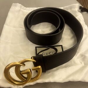 Authentic Gucci Marmont Black Wide Belt
